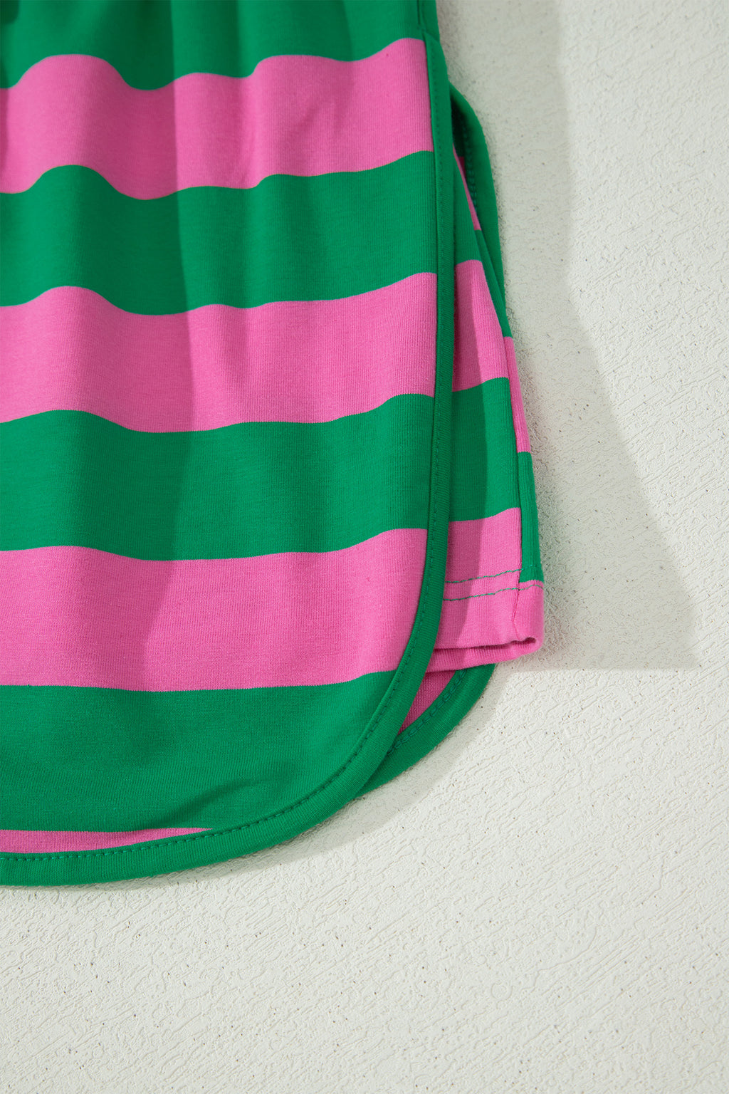 Pink Stripe Dolman Tee Drawstring Skort Athletic 2pcs Set