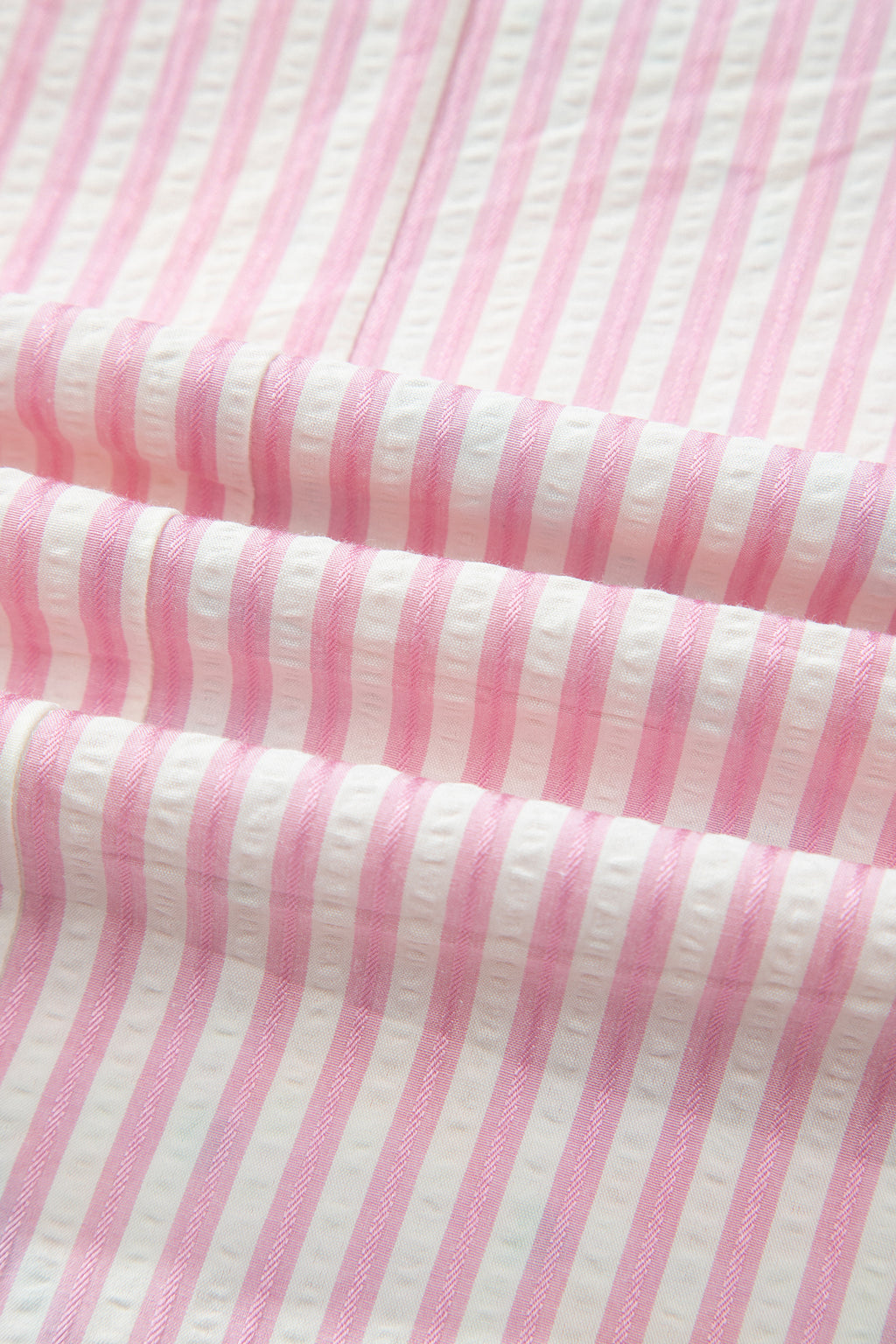 Rose Plus Size Geometric Print Contrast Trim Striped V Neck Blouse